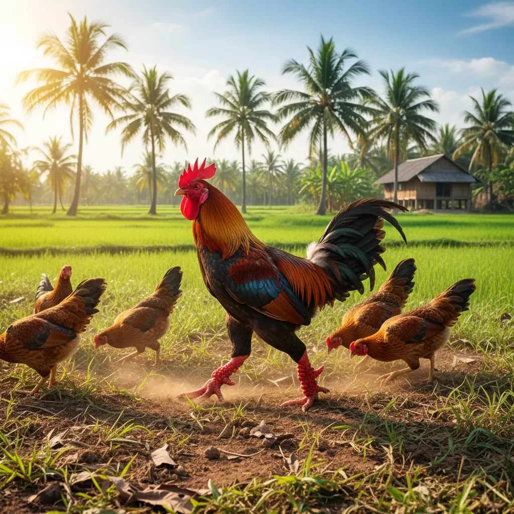 gemini_image_1770276641 Không gian vận động rộng rãi giúp gà phát triển khung xương vững chắc và giảm thiểu dị tật