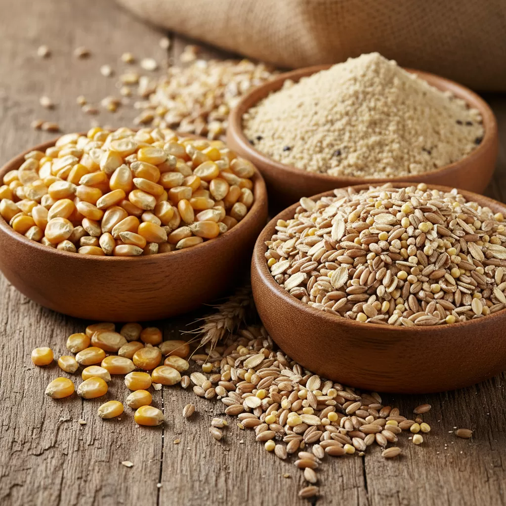 gemini_image_1770277684-1 Nguyên liệu phối trộn thức ăn giàu năng lượng và tinh bột cho gà vỗ béo