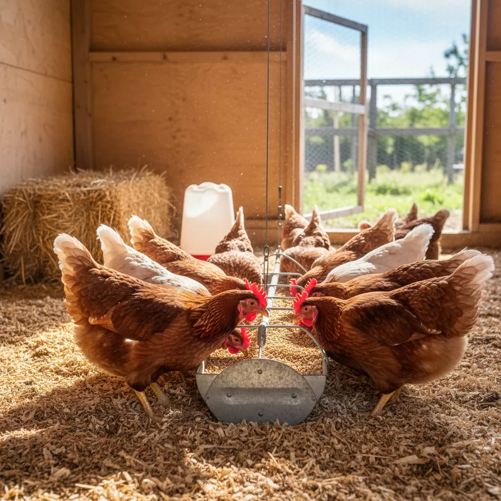 Đàn gà khỏe mạnh nhờ được chăm sóc và giám sát kỹ lưỡng hàng ngày