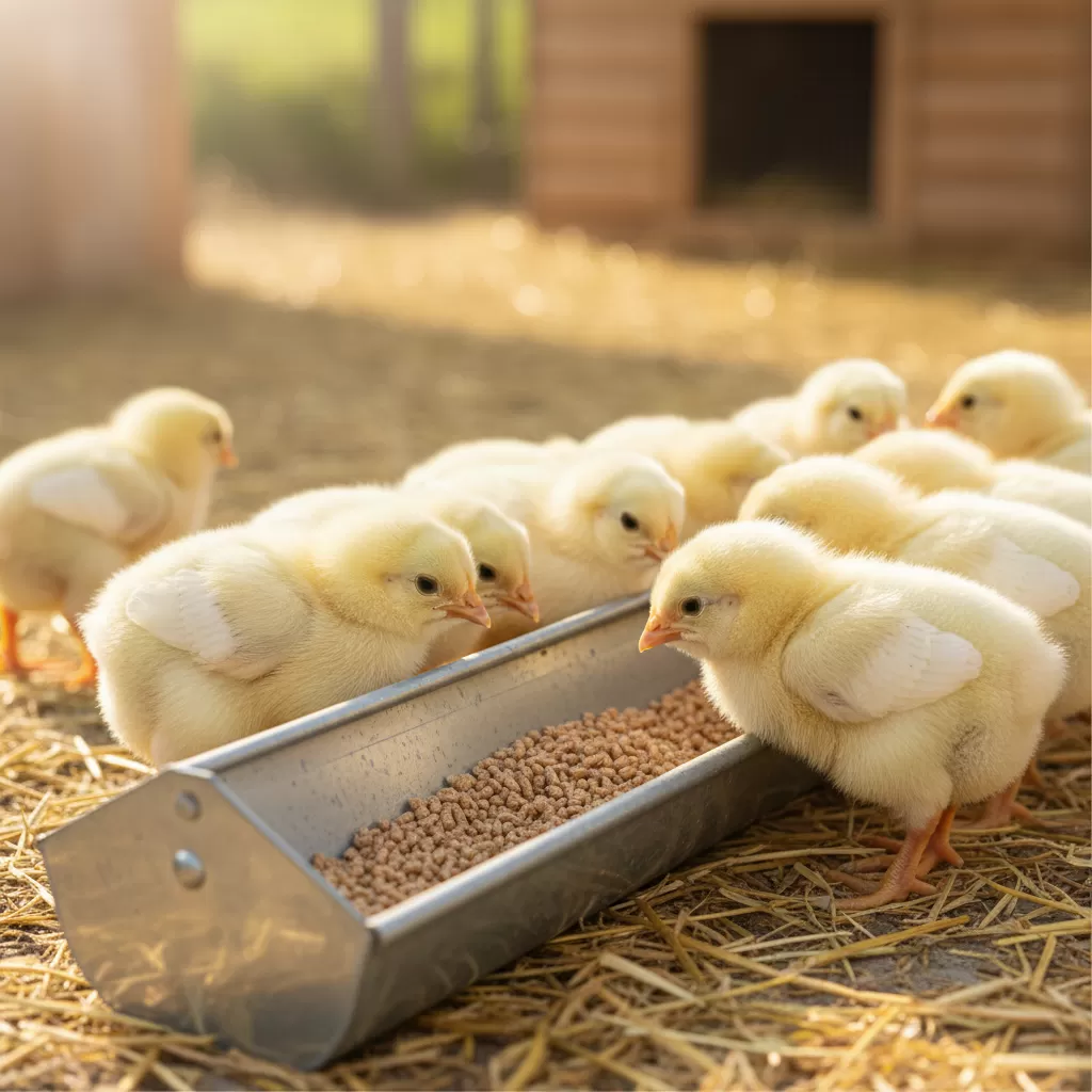 Cung cấp dinh dưỡng đầy đủ và nước uống sạch là chìa khóa để gà phát triển đồng đều