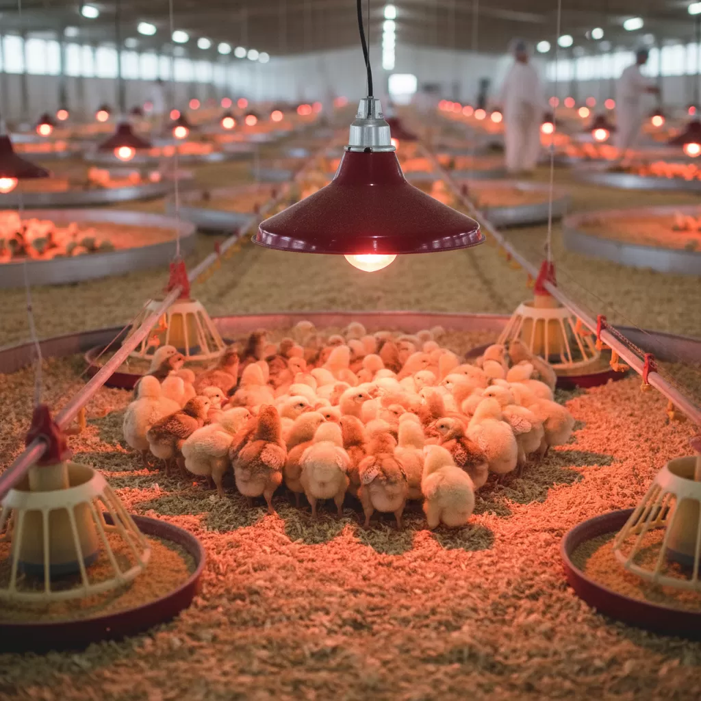 Việc quan sát hành vi của đàn gà là chìa khóa để điều chỉnh nhiệt độ chuồng úm phù hợp