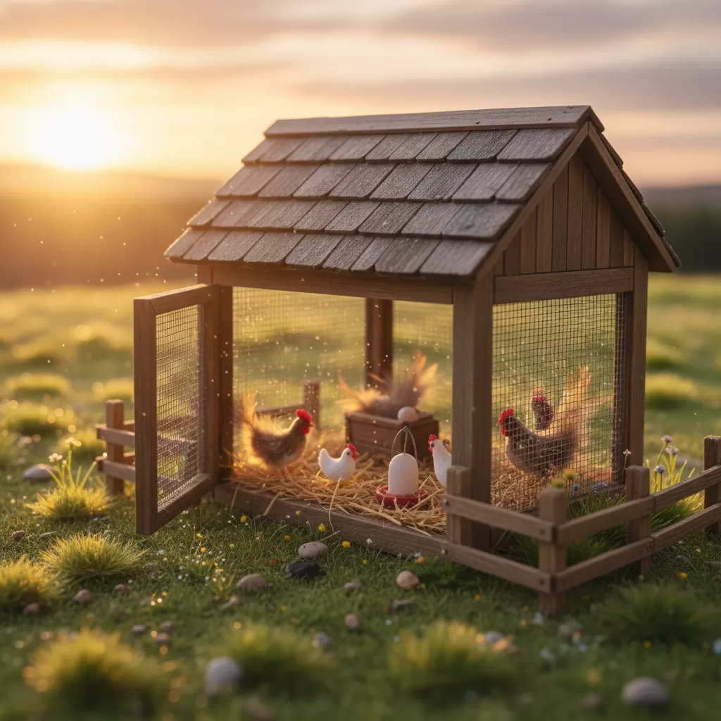 Việc bố trí chuồng nuôi gà đón nắng sáng giúp đàn gà phát triển khỏe mạnh và khung xương vững chắc