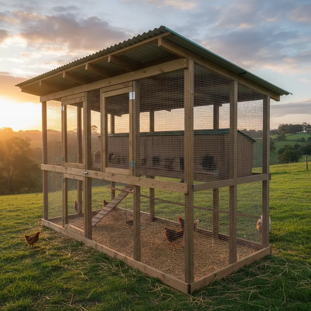 Thiết kế chuồng trại thông thoáng giúp ánh sáng len lỏi vào từng ngóc ngách