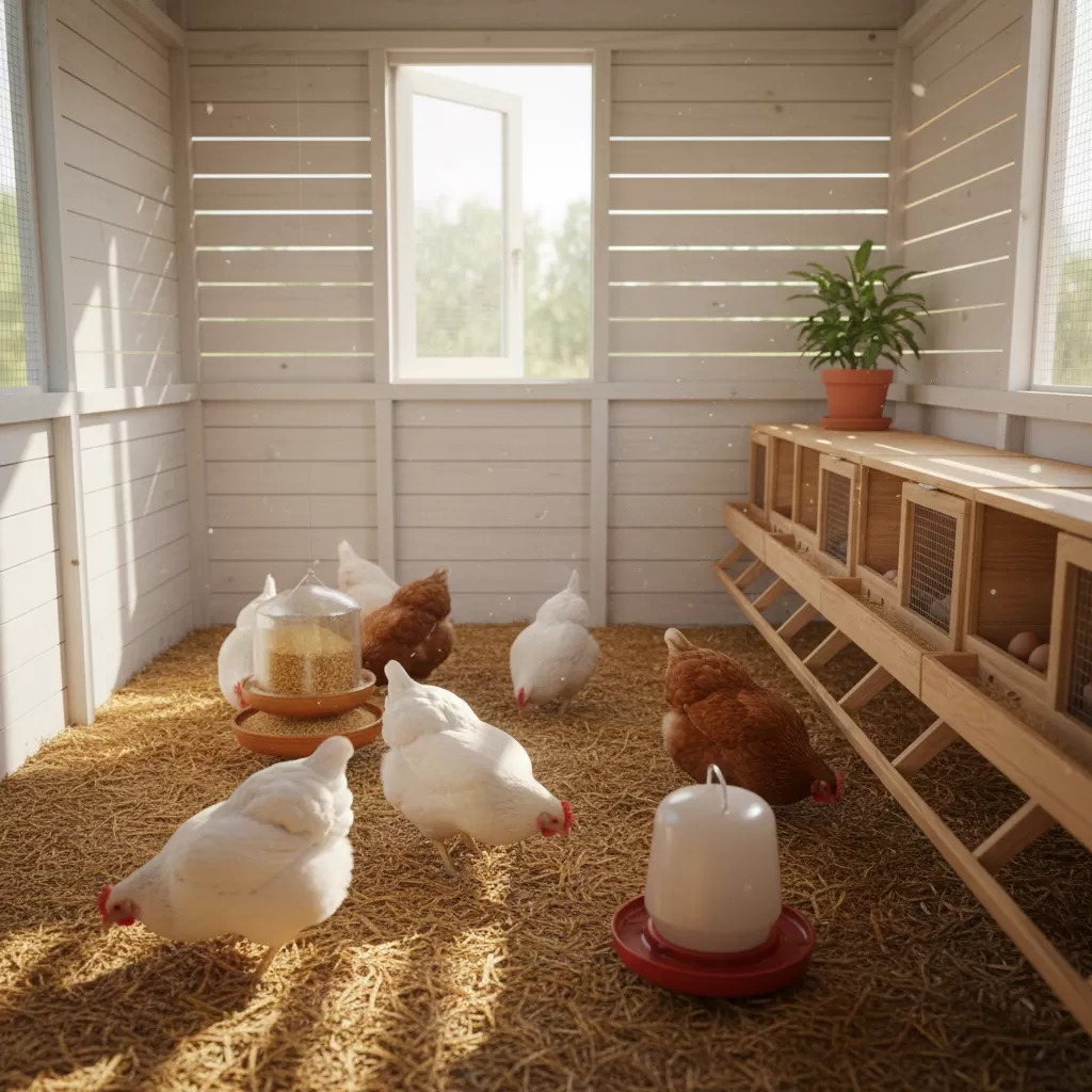 Tia UV từ ánh nắng mặt trời giúp tiêu diệt vi khuẩn và giữ nền chuồng khô ráo