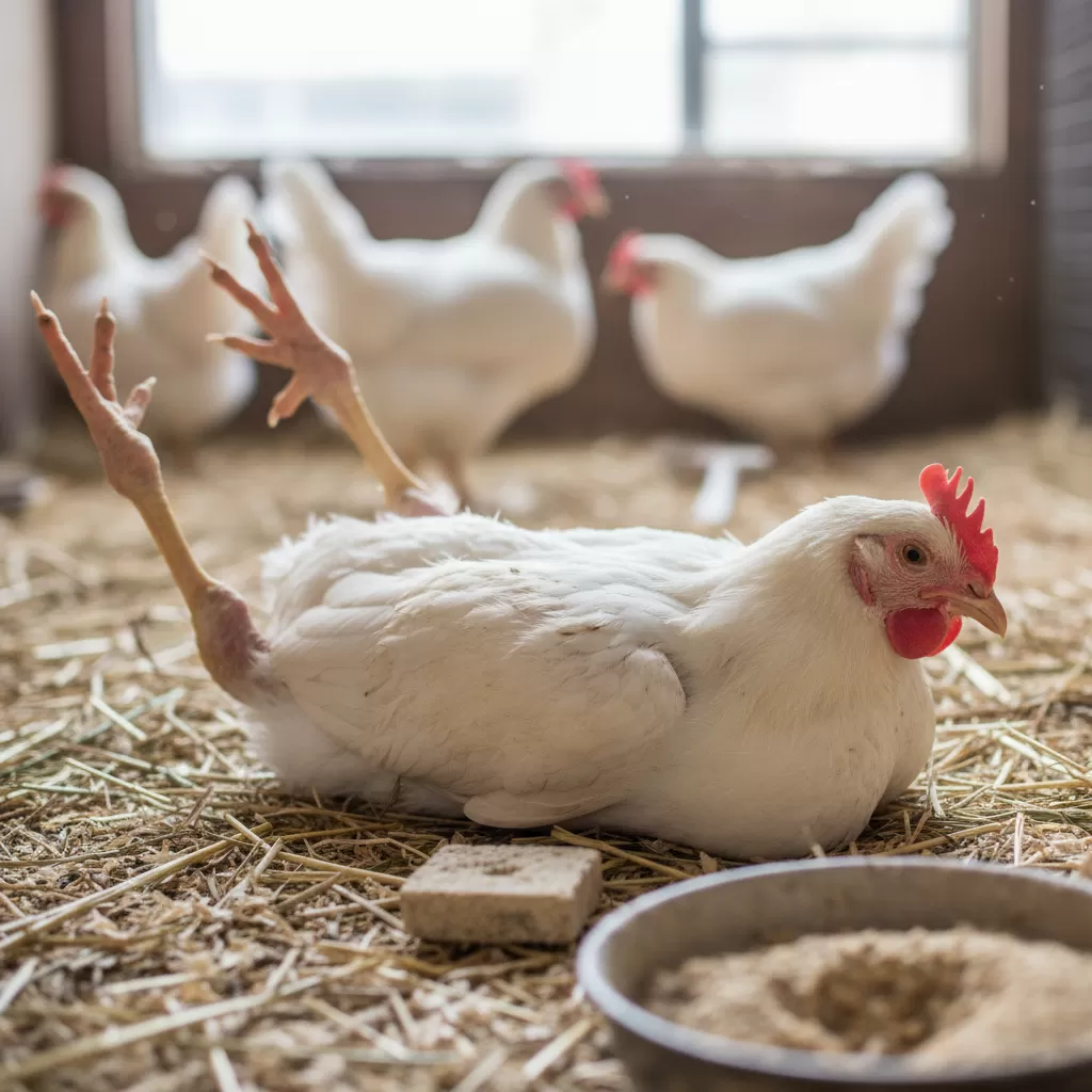 gemini_image_1770287565 Nhận biết gà thiếu khoáng canxi qua các dấu hiệu lâm sàng ở chân và mỏ