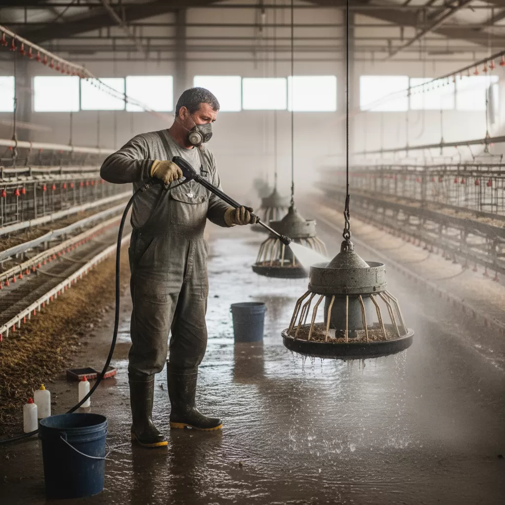 Vệ sinh máng ăn máng uống thường xuyên là một phần của lịch vệ sinh định kỳ