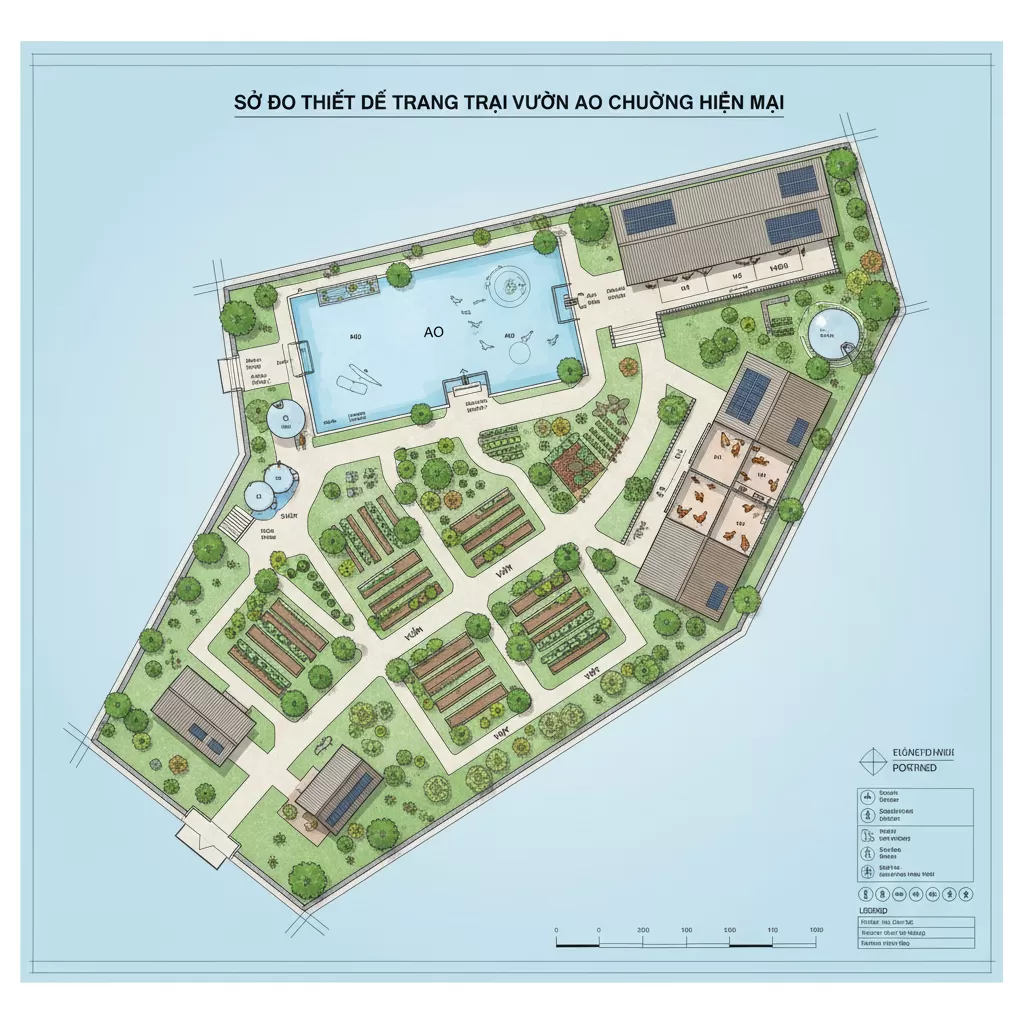 Quy hoạch hệ thống chuồng trại và ao nuôi khoa học là yếu tố then chốt