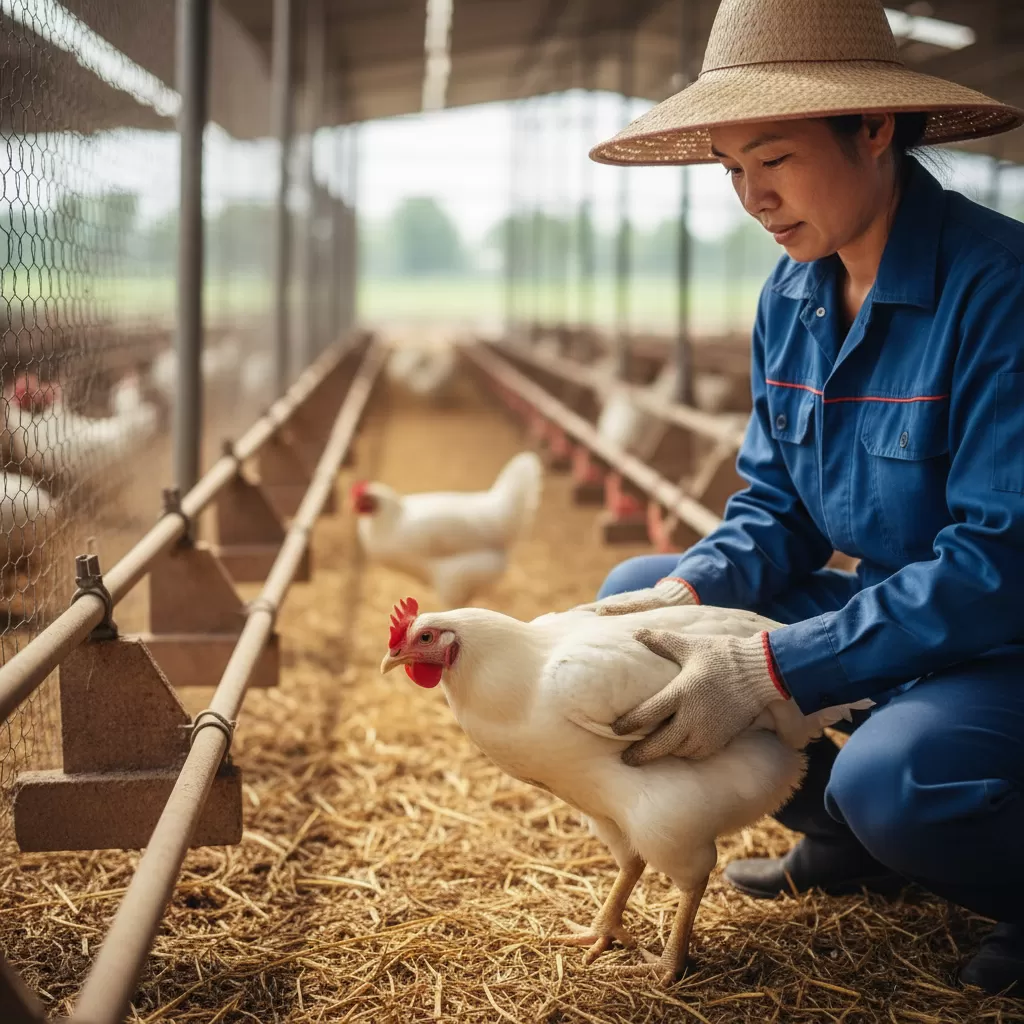 Thao tác bắt gà đúng kỹ thuật giúp hạn chế chấn thương và stress