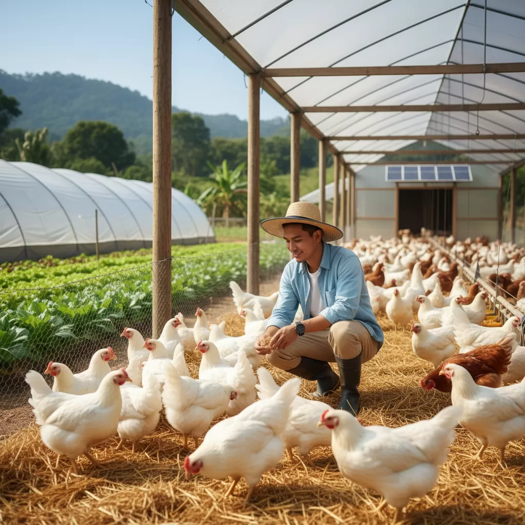 gemini_image_1770296380 Bắt đầu hành trình nuôi gà đòi hỏi sự kiên trì và kiến thức vững chắc