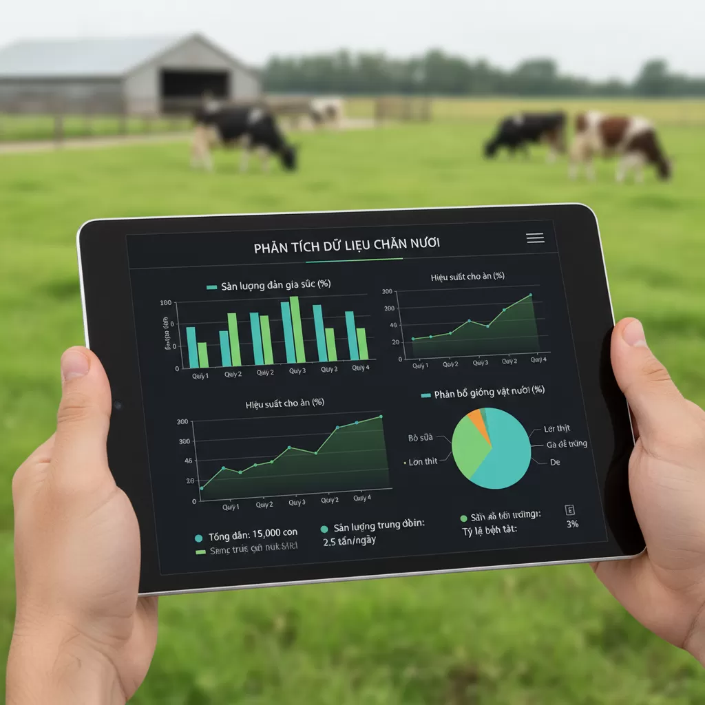 Theo dõi và phân tích chi phí chăn nuôi trực quan trên ứng dụng