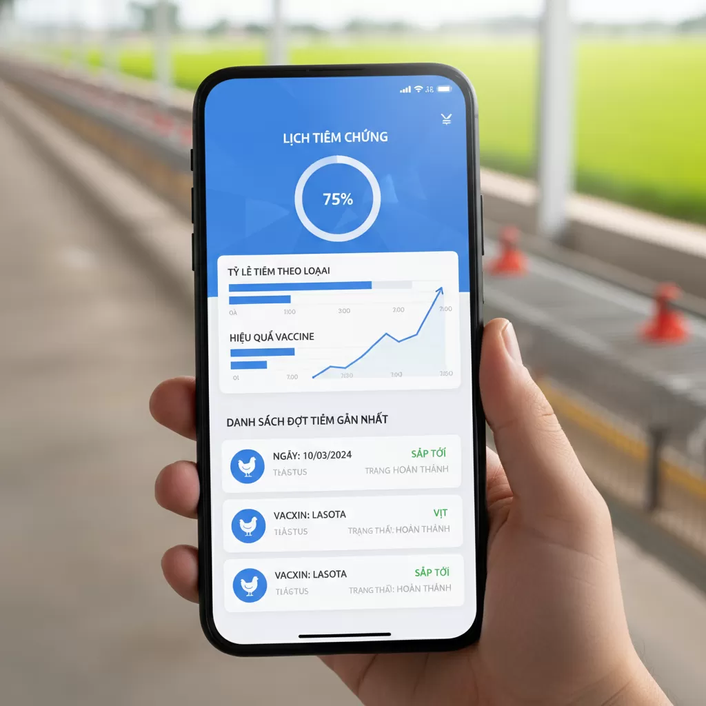 Hệ thống lưu trữ dữ liệu tiêm chủng khoa học giúp người nuôi dễ dàng theo dõi và tra cứu