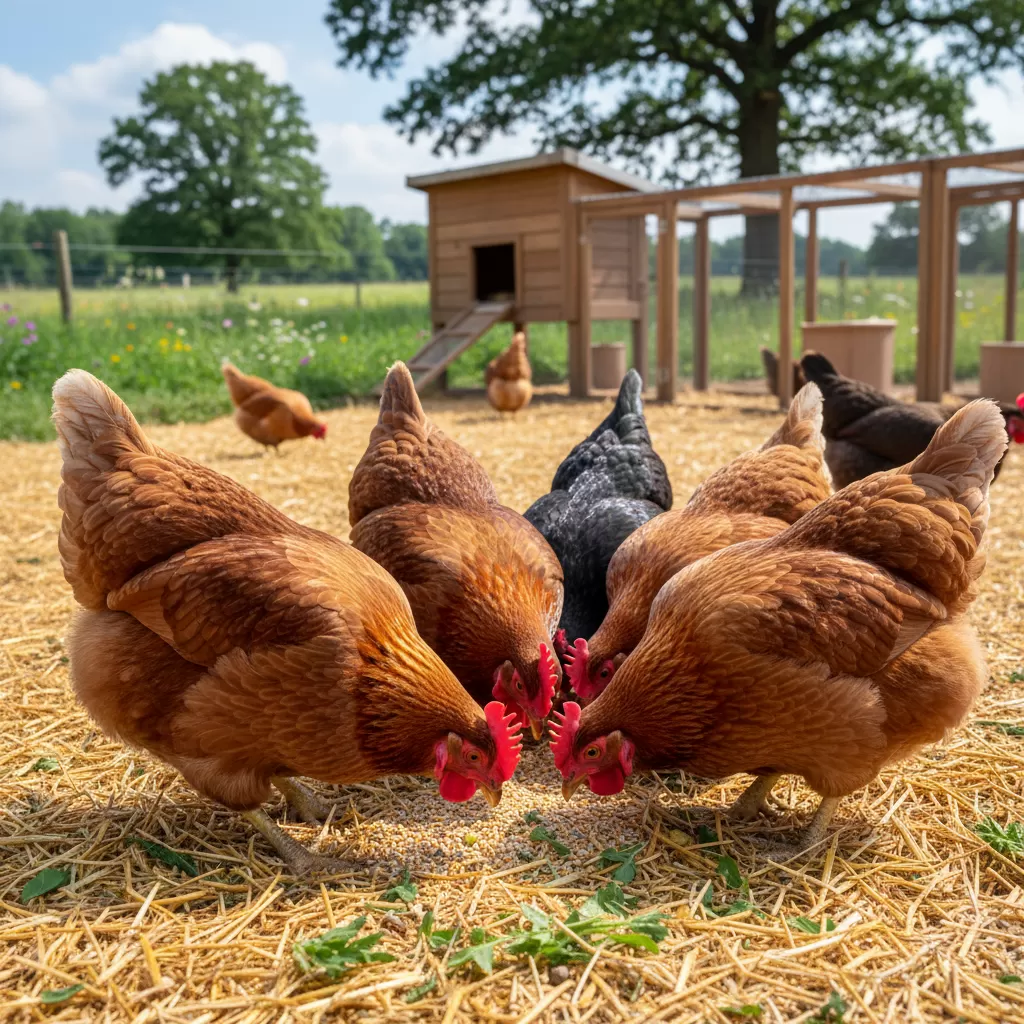 gemini_image_1770300129 Mô hình nuôi gà chuyên nghiệp mang lại hiệu quả kinh tế cao