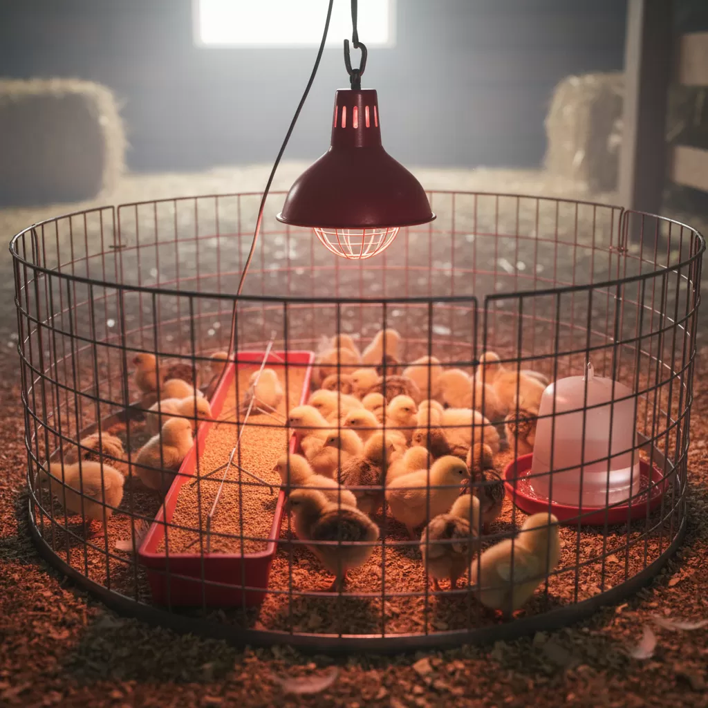 Bố trí quây úm khoa học giúp gà con phát triển đồng đều