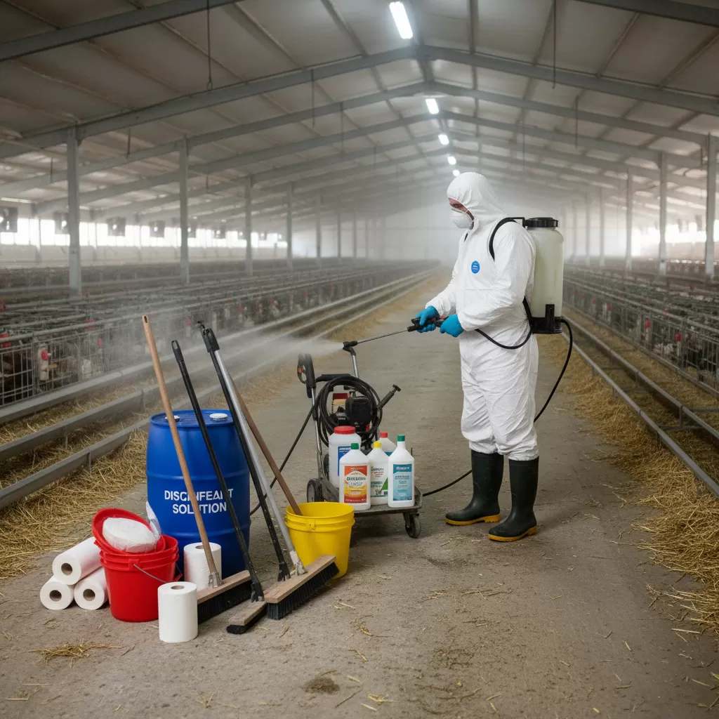 Thiết bị phun khử trùng và hóa chất vệ sinh chuồng trại