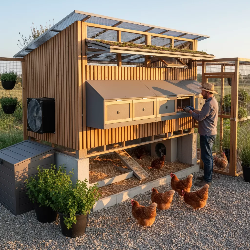 Thiết kế chuồng gà khoa học giúp kiểm soát mùi và tiếng ồn hiệu quả