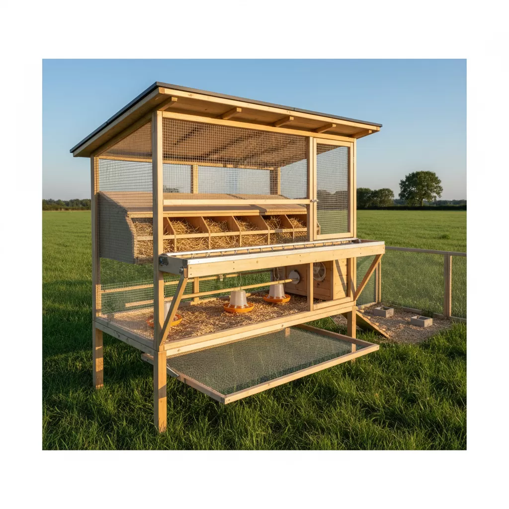 Mô hình chuồng nuôi gà sạch sẽ giúp hạn chế tối đa mùi hôi ra môi trường