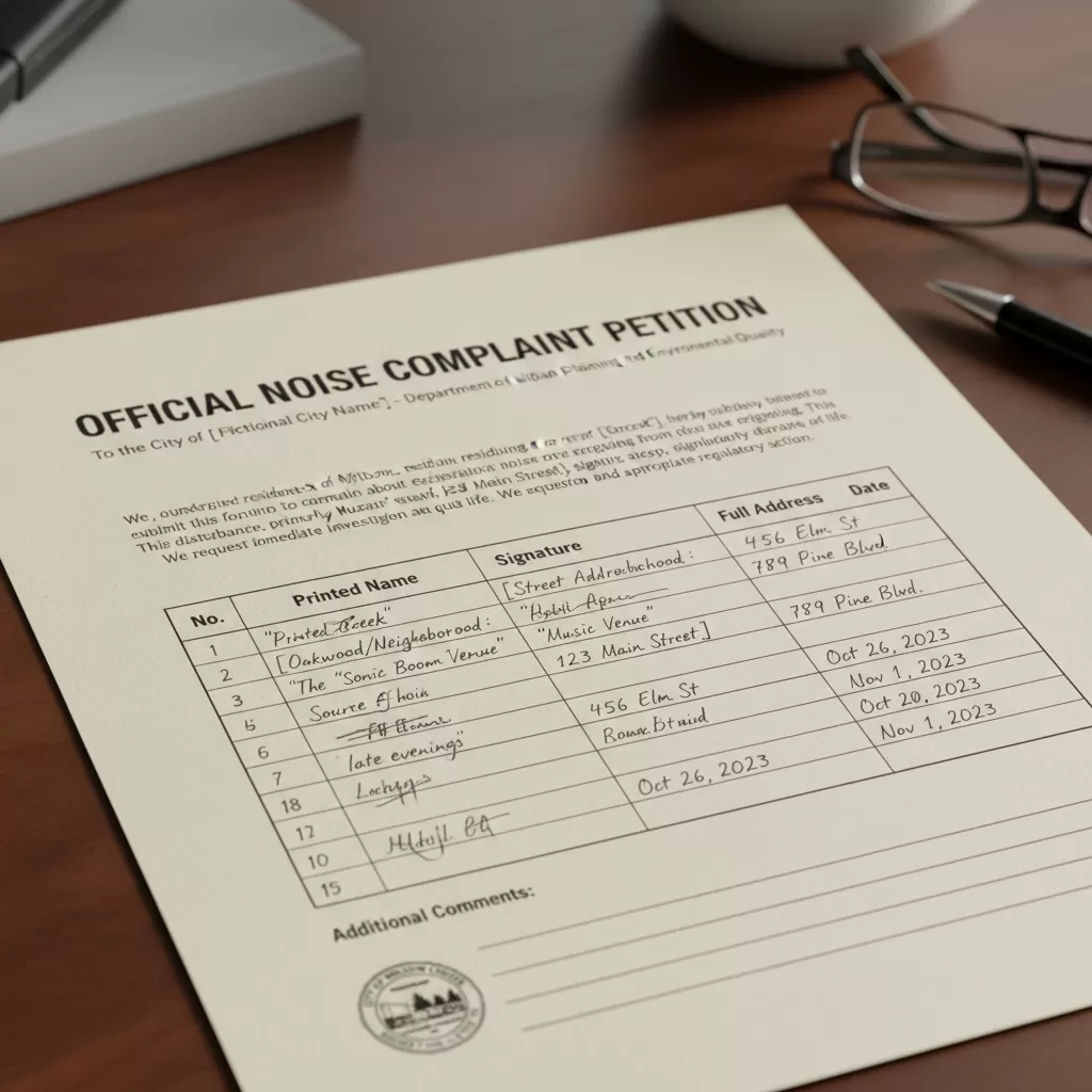 gemini_image_1770304857-1 Người dân có thể gửi đơn kiến nghị đến UBND phường để yêu cầu xử lý tiếng ồn chăn nuôi